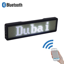 将图片加载到图库查看器,Bluetooth digital LED badge DIY programmable scrolling message mini LED display party event clear 11*55 pixels LED name sign