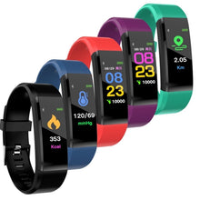 将图片加载到图库查看器,115 Plus Smart Band Wristbands Fitness Tracker Health Heart Rate Blood Pressure Bluetooth Sports Bracelet Smart band Watch