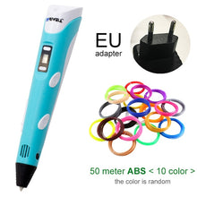 将图片加载到图库查看器,Myriwell 3D Pen DIY 3D Printer Pen Drawing Pens 3d Printing Best for Kids with ABS Filament 1.75mm Christmas Birthday gift