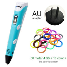 将图片加载到图库查看器,Myriwell 3D Pen DIY 3D Printer Pen Drawing Pens 3d Printing Best for Kids with ABS Filament 1.75mm Christmas Birthday gift