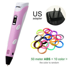 将图片加载到图库查看器,Myriwell 3D Pen DIY 3D Printer Pen Drawing Pens 3d Printing Best for Kids with ABS Filament 1.75mm Christmas Birthday gift