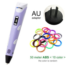 将图片加载到图库查看器,Myriwell 3D Pen DIY 3D Printer Pen Drawing Pens 3d Printing Best for Kids with ABS Filament 1.75mm Christmas Birthday gift