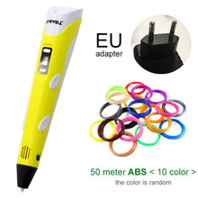 将图片加载到图库查看器,Myriwell 3D Pen DIY 3D Printer Pen Drawing Pens 3d Printing Best for Kids with ABS Filament 1.75mm Christmas Birthday gift