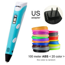 将图片加载到图库查看器,Myriwell 3D Pen DIY 3D Printer Pen Drawing Pens 3d Printing Best for Kids with ABS Filament 1.75mm Christmas Birthday gift