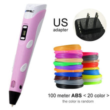 将图片加载到图库查看器,Myriwell 3D Pen DIY 3D Printer Pen Drawing Pens 3d Printing Best for Kids with ABS Filament 1.75mm Christmas Birthday gift