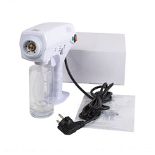 将图片加载到图库查看器,1200W Handheld Atomization Disinfection Fog Machine Stage Smoke Machine Blue Light Nano Steam Gun Hair Spray Machine 220V 110V