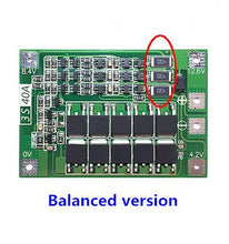 将图片加载到图库查看器，3S 40A Li-ion Lithium Battery Charger Lipo Cell Module PCB BMS Protection Board For Drill Motor 12.6V with Balance
