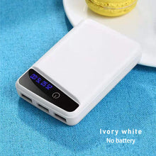 将图片加载到图库查看器，Micro 3 USB 10000mAh Power Bank Case Shell 3*18650 DIY Portable Battery Holder Led Display Powerbank Case Box for Phone Charing
