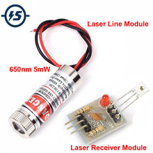 将图片加载到图库查看器，Red Line Laser Receive Sensor Module Laser LED Light Head Glass Lens Focusable Industrial Class 3-5V Adjustable Beam 650nm 5mW
