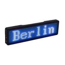 将图片加载到图库查看器，Bluetooth digital LED badge DIY programmable scrolling message mini LED display party event  clear 11*55 pixels LED name sign
