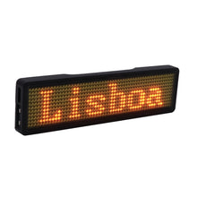 将图片加载到图库查看器，Bluetooth digital LED badge DIY programmable scrolling message mini LED display party event  clear 11*55 pixels LED name sign
