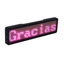 将图片加载到图库查看器，Bluetooth digital LED badge DIY programmable scrolling message mini LED display party event  clear 11*55 pixels LED name sign
