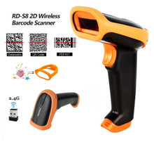 将图片加载到图库查看器，RADALL Wireless Barcode Scanner Wired bar code Scanner Automatic Scan Handheld 1D/2D QR Code Reader for Inventory POS Terminal

