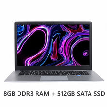 将图片加载到图库查看器，KUU A8 15.6 inch Student Laptop 8GB RAM 256GB512GB SSD Notebook For intel J3455 Quad Core Ultrabook With Webcam Bluetooth WiFi
