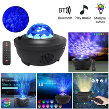 将图片加载到图库查看器，Colorful Starry Sky Galaxy Projector Blueteeth USB Voice Control Music Player LED Night Light USB Charging Projection Lamp  Gift

