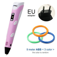 将图片加载到图库查看器，Myriwell 3D Pen DIY 3D Printer Pen Drawing Pens 3d Printing Best for Kids with ABS Filament 1.75mm Christmas Birthday gift
