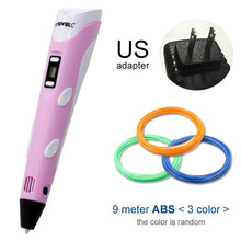 将图片加载到图库查看器，Myriwell 3D Pen DIY 3D Printer Pen Drawing Pens 3d Printing Best for Kids with ABS Filament 1.75mm Christmas Birthday gift
