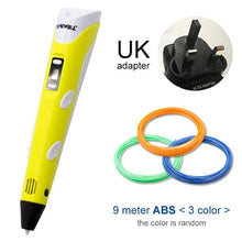 将图片加载到图库查看器，Myriwell 3D Pen DIY 3D Printer Pen Drawing Pens 3d Printing Best for Kids with ABS Filament 1.75mm Christmas Birthday gift
