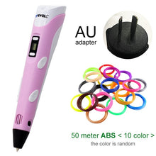 将图片加载到图库查看器，Myriwell 3D Pen DIY 3D Printer Pen Drawing Pens 3d Printing Best for Kids with ABS Filament 1.75mm Christmas Birthday gift
