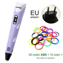 将图片加载到图库查看器，Myriwell 3D Pen DIY 3D Printer Pen Drawing Pens 3d Printing Best for Kids with ABS Filament 1.75mm Christmas Birthday gift
