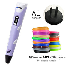 将图片加载到图库查看器，Myriwell 3D Pen DIY 3D Printer Pen Drawing Pens 3d Printing Best for Kids with ABS Filament 1.75mm Christmas Birthday gift
