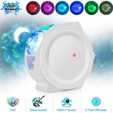 将图片加载到图库查看器，Colorful Starry Galaxy Projector Blueteeth USB Voice Control Music Player LED Night Light USB Charging Projection Lamp Kids Gift
