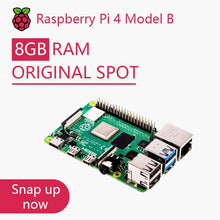 将图片加载到图库查看器，New 2019 Official Original Raspberry Pi 4 Model B Development Board Kit RAM 2G/4G/8G 4 Core CPU 1.5Ghz 3 Speeder Than Pi 3B+
