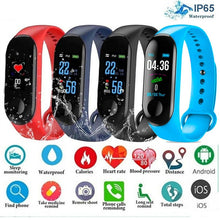 将图片加载到图库查看器，Men Smart Sports watch blood pressure heart rate monitor message reminder bluetooth waterproof men and women bracelet kids wrist
