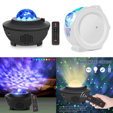 将图片加载到图库查看器，Colorful Starry Galaxy Projector Blueteeth USB Voice Control Music Player LED Night Light USB Charging Projection Lamp Kids Gift
