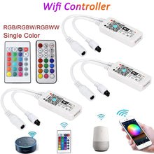 将图片加载到图库查看器，DC5V 12V 24V RGB Led Wifi Controller RGBW RGBWW Bluetooth WiFi LED controller For 5050 2835 WS2811 WS2812B led strip Magic Home
