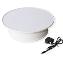 将图片加载到图库查看器，white velvet on top Rotating Turntable Decorating Revolving Modelling Tool Display Stand Plate For Jewelry Watch Digital Product
