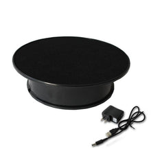 将图片加载到图库查看器，white velvet on top Rotating Turntable Decorating Revolving Modelling Tool Display Stand Plate For Jewelry Watch Digital Product
