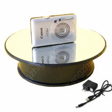 将图片加载到图库查看器，white velvet on top Rotating Turntable Decorating Revolving Modelling Tool Display Stand Plate For Jewelry Watch Digital Product
